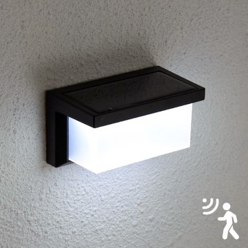 Brilagi - LED Solárne nástenné svietidlo so senzorom BRICK LED/12W/5,5V IP65