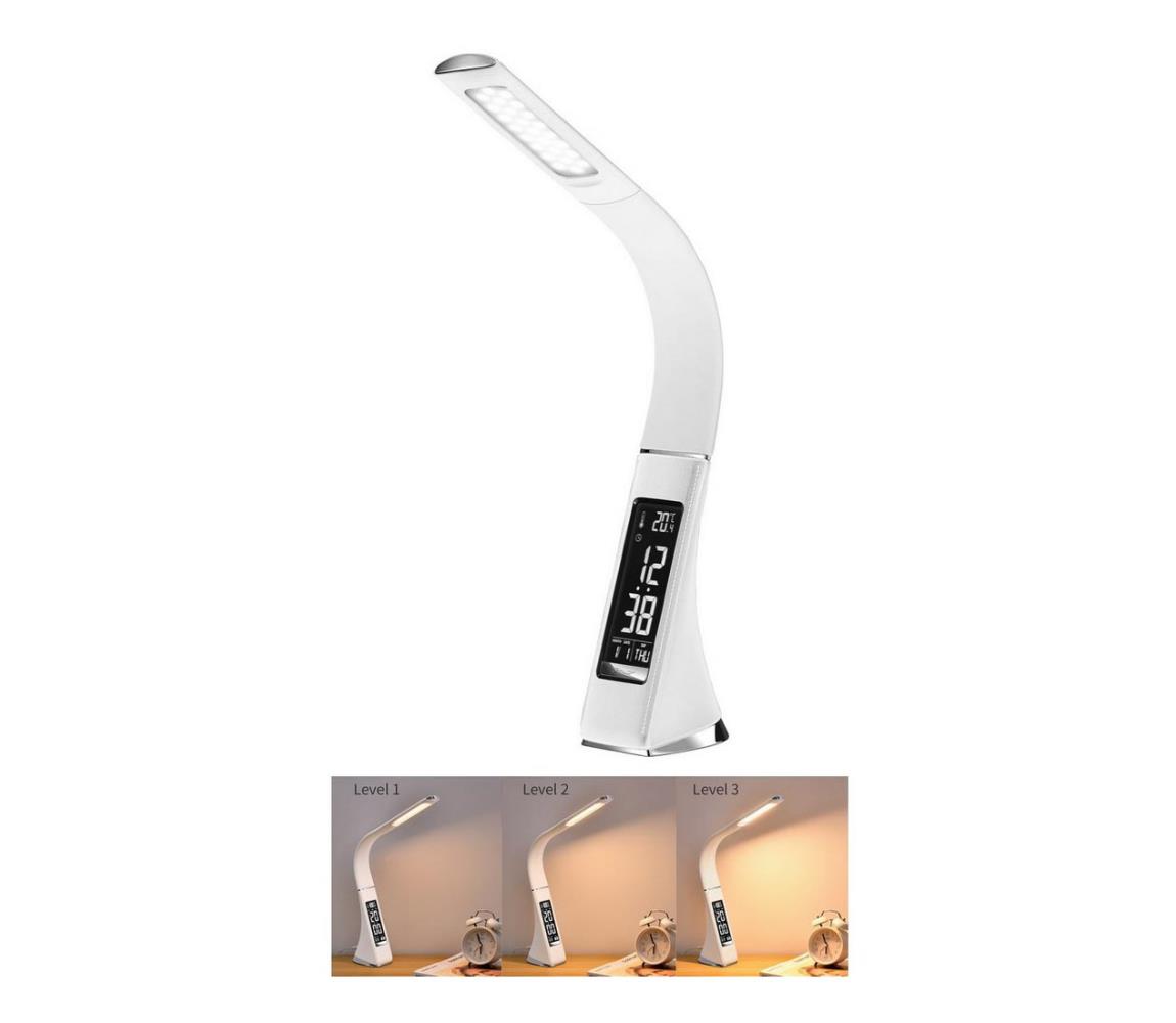 Brilagi Brilagi - LED Stmievateľná stolná lampa s displejom PELLE LED/7W/230V biela 