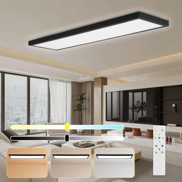 Brilagi - LED Stmievateľné kúpeľňové stropné svietidlo FRAME SMART LED/50W/230V 3000-6000K IP44 čierna + diaľkové ovládanie