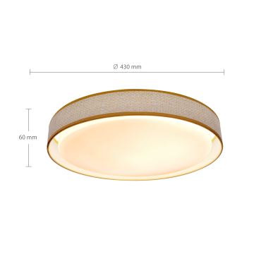 Brilagi - LED Stmievateľné stropné svietidlo KIANIA LED/48W/230V 3000-6500K pr. 43 cm + diaľkové ovládanie