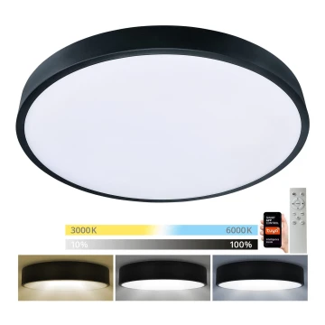 Brilagi - LED Stmievateľné stropné svietidlo POOL SMART LED/60W/230V 50 cm 3000-6000K Wi-Fi Tuya + diaľkové ovládanie čierna