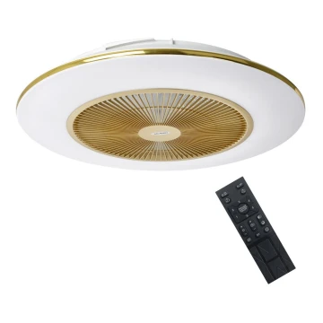 Brilagi - LED Stmievateľné svietidlo s ventilátorom AURA LED/38W/230V 3000-6000K zlatá + diaľkové ovládanie