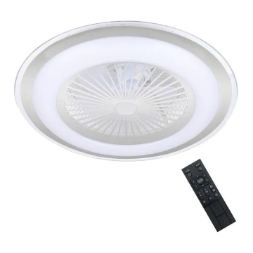 Brilagi - LED Stmievateľné svietidlo s ventilátorom ONDA LED/48W/230V 3000-6000K strieborná + diaľkové ovládanie