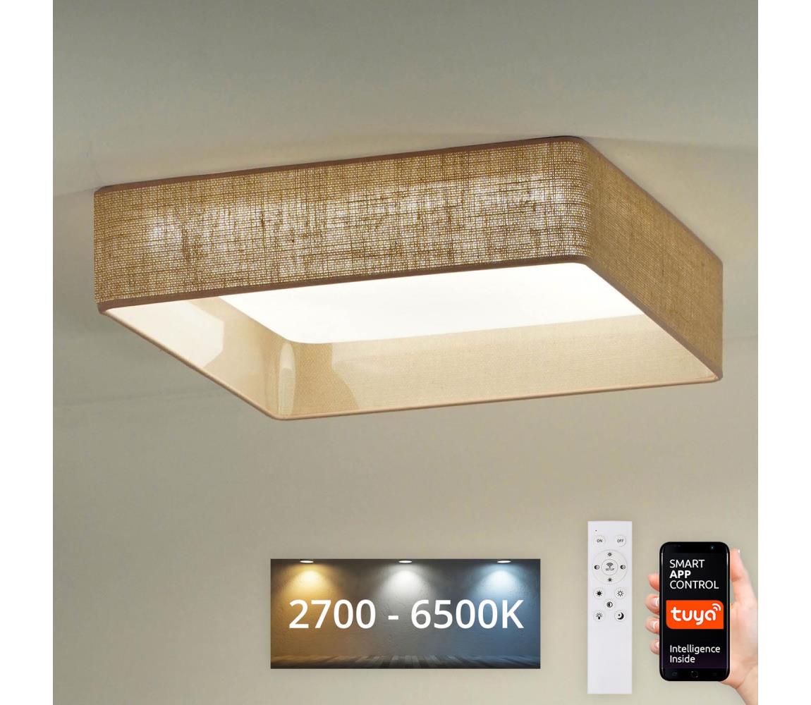 Brilagi Brilagi-LED Stmievateľné svietidlo VELVET SQUARE LED/36W/230V Wi-Fi Tuya+DO hnedá 