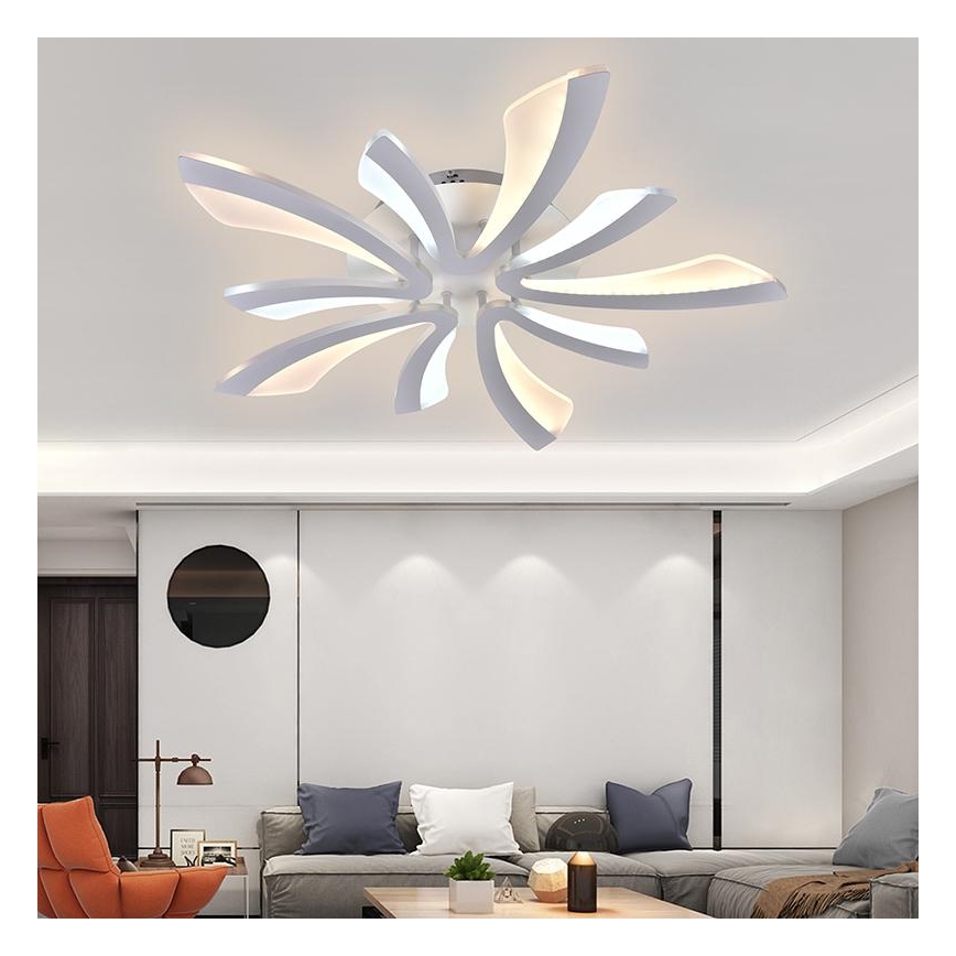 Brilagi - LED Stmievateľný prisadený luster TWIST LED/55W/230V 3000-6500K biela + diaľkové ovládanie