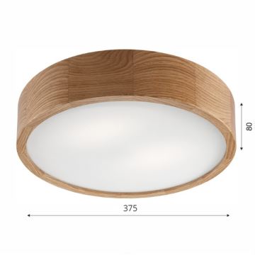 Brilagi - LED Stropné svietidlo CARVALHO 2xE27/60W/230V dub pr. 37,5 cm