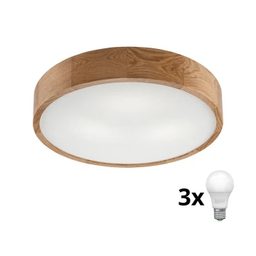 Brilagi - LED Stropné svietidlo CARVALHO 3xE27/60W/230V dub pr. 47,5 cm