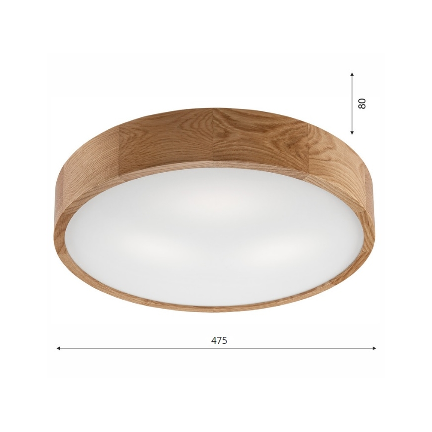 Brilagi - LED Stropné svietidlo CARVALHO 3xE27/60W/230V dub pr. 47,5 cm