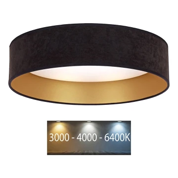 Brilagi - LED Stropné svietidlo VELVET LED/12W/230V pr. 30 cm 3000K/4000K/6400K čierna/zlatá