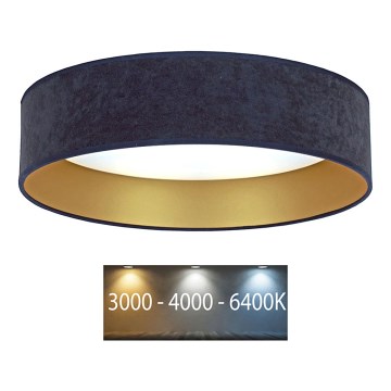 Brilagi - LED Stropné svietidlo VELVET LED/12W/230V pr. 30 cm 3000K/4000K/6400K modrá/zlatá