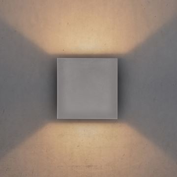 Brilagi - LED Vonkajšie nástenné svietidlo CUBE LED/6W/230V šedá IP54