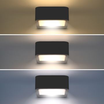 Brilagi - LED Vonkajšie nástenné svietidlo BARI LED/7W/230V 3000/4000/6000K antracit IP54