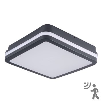 Brilagi - LED Vonkajšie svietidlo so senzorom BENE LED/18W/230V 22x22 cm antracit IP54