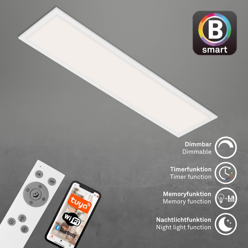 Brilo - LED Stmievateľné stropné svietidlo PIATTO LED/28W/230V 3000-6500K Wi-Fi Tuya + diaľkové ovládanie