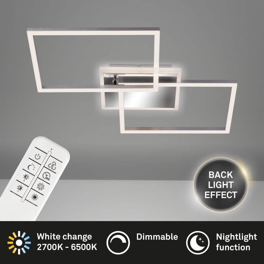 Brilo - LED Stmievateľný prisadený luster FRAME 2xLED/20W/230V 2700-6500K + diaľkové ovládanie