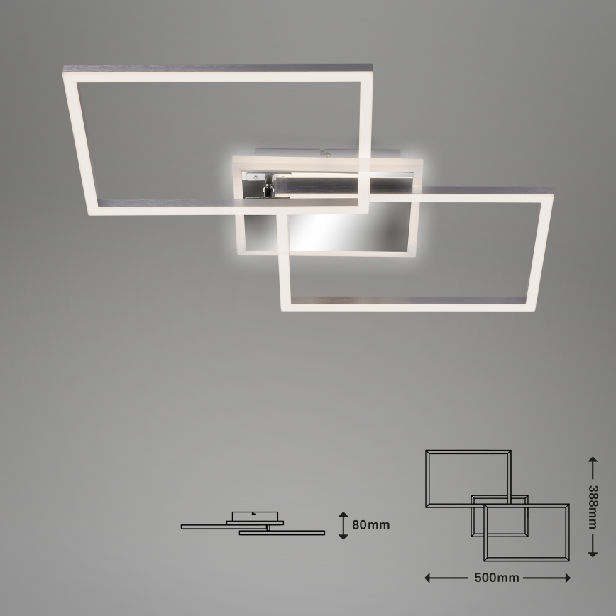 Brilo - LED Stmievateľný prisadený luster FRAME 2xLED/20W/230V 2700-6500K + diaľkové ovládanie