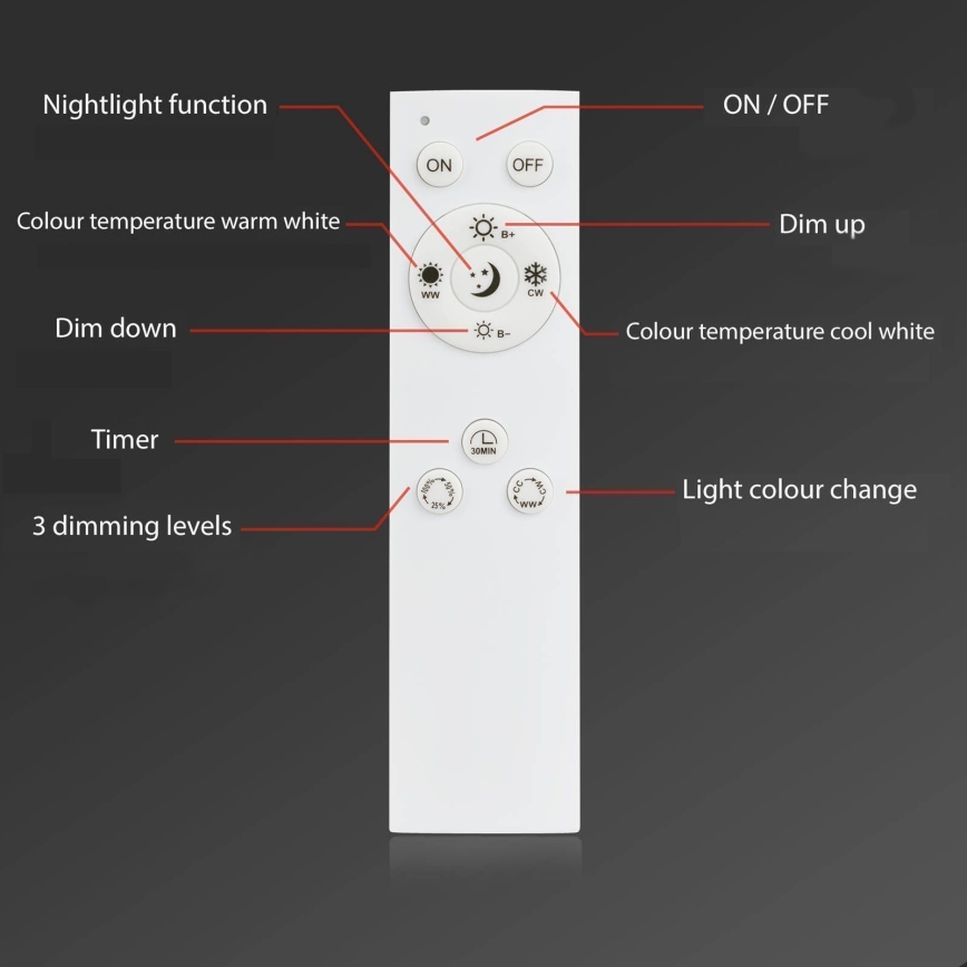 Brilo - LED Stmievateľný prisadený luster FRAME LED/50W/230V 2700-6500K Wi-Fi Tuya + diaľkové ovládanie