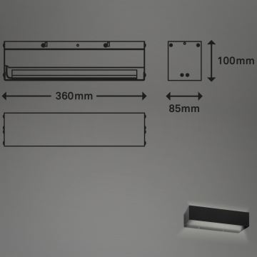 Briloner 2204-015 - LED Vonkajšie nástenné svietidlo LED/8W/230V IP44 čierna