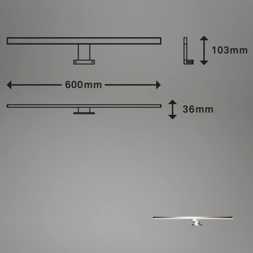 Briloner 2299-018 - LED Stmievateľné kúpeľňové osvetlenie zrkadla COOL&COSY LED/8W/230V 2700/4000K IP44