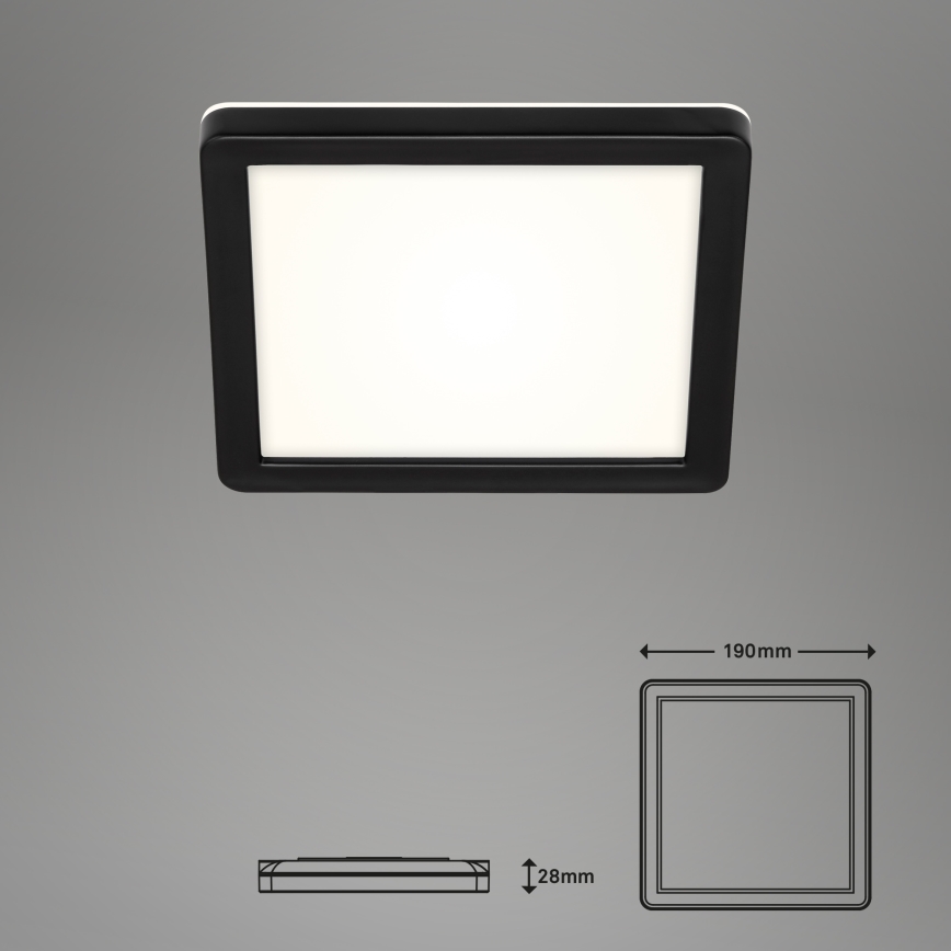 Briloner 3010-015 - LED Stropné svietidlo LED/8W/230V 19x19 cm čierna IP44