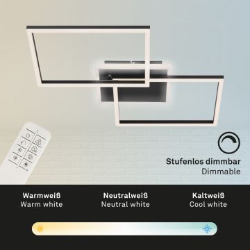 Briloner 3049-015 - LED Stmievateľné stropné svietidlo FRAME LED/40W/230V + diaľkové ovládanie