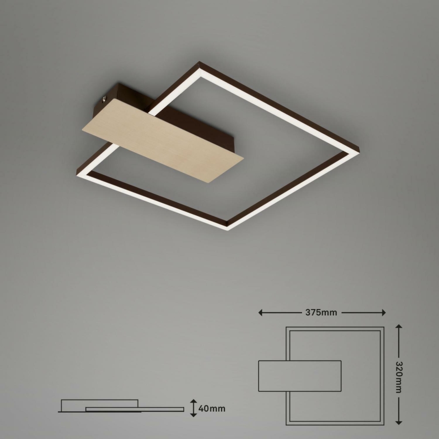 Briloner 3544-017 - LED Stmievateľné stropné svietidlo NICO LED/12W/230V zlatá