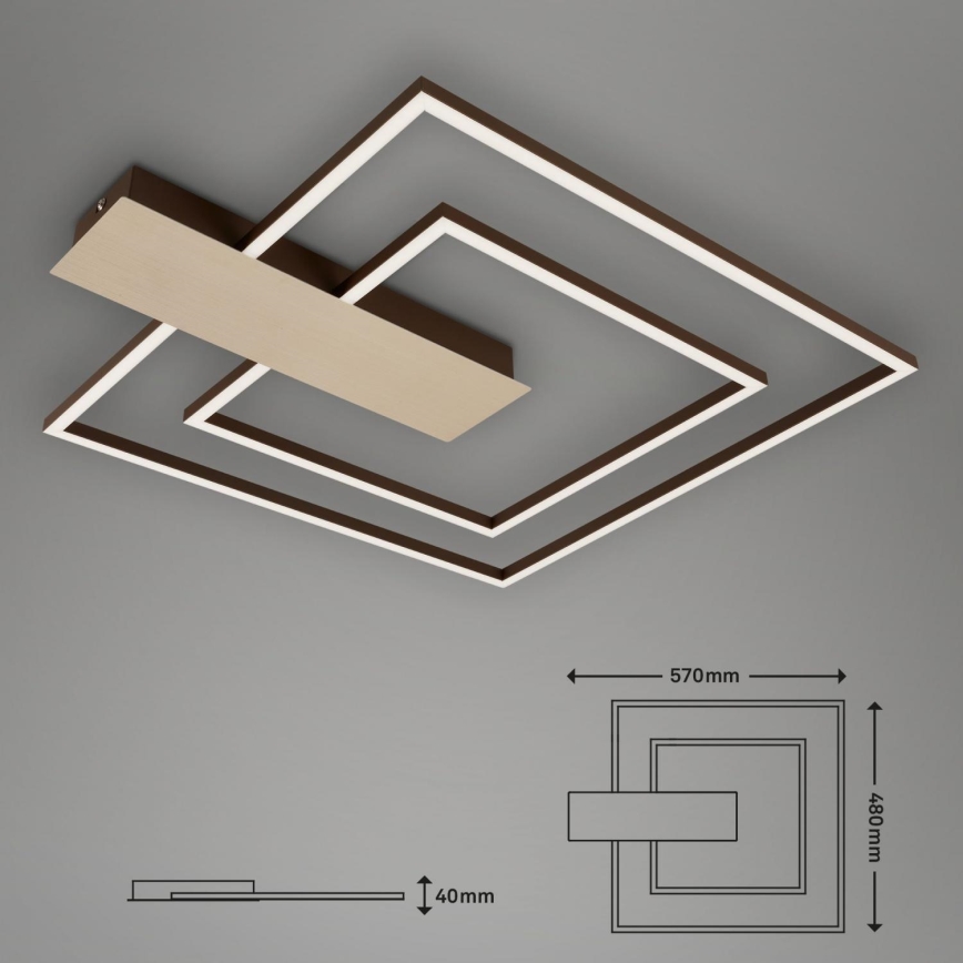 Briloner 3545-017 - LED Stmievateľné stropné svietidlo NICO LED/25W/230V zlatá