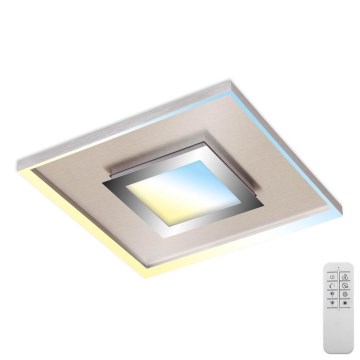 Briloner 3641-012 - LED Stmievateľné stropné svietidlo FRAME LED/30W/230V 2700-6500K chróm + diaľkové ovládanie