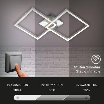 Briloner 3751-019 - LED Stmievateľné stropné svietidlo FRAME LED/20W/230V chróm