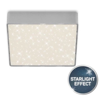 Briloner 7076-414 - LED Stropné svietidlo STAR SKY LED/11W/230V 4000K 15x15 cm strieborná