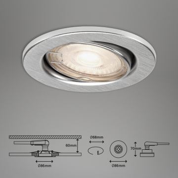 Briloner 7144-039 - Sada 3x LED Kúpeľňové podhľadové svietidlo SLIDE 1xGU10/4W/230V IP23