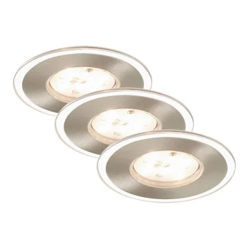 Briloner 7197-032 - SADA 3x LED Stmievateľné kúpeľňové podhľadové svietidlo LED/4,5W/230V IP44