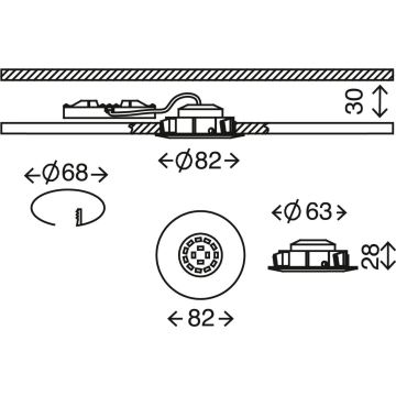 Briloner 7209-012 - LED Kúpeľňové podhľadové svietidlo LED/5W/230V IP23