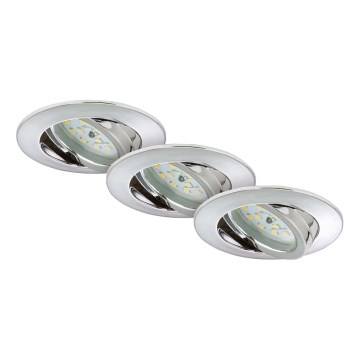 Briloner 7209-038 - SADA 3x LED Kúpeľňové podhľadové svietidlo LED/5W/230V IP23