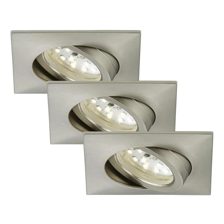 Briloner 7210-032 - SADA 3x LED Kúpeľňové podhľadové svietidlo ATTACH LED/5W/230V IP23 chróm