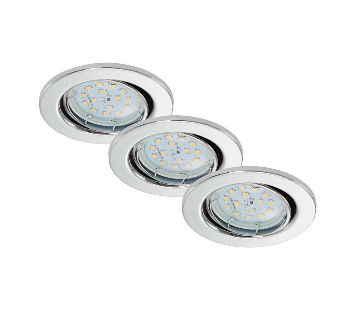 Briloner Briloner 7220-038- SADA 3x LED Kúpeľňové podhľadové svietidlo FIT 1xGU10/5W/230V 