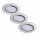 Briloner 7221-039 - SADA 3x LED Kúpeľňové podhľadové svietidlo 1xGU10/3W/230V IP23 strieborná
