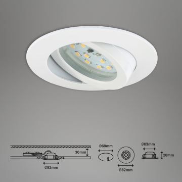 Briloner 7232-016 - LED Stmievateľné kúpeľňové podhľadové svietidlo LED/5,5W/230V IP23