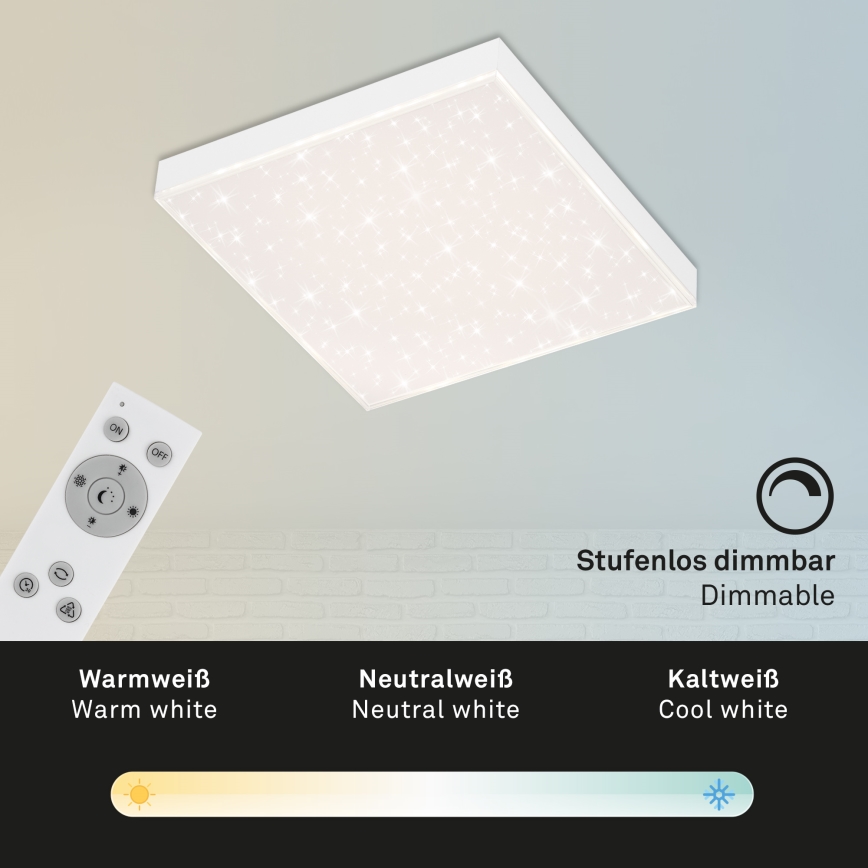 Briloner 7381-016 - LED Stmievateľné stropné svietidlo STARRY SKY LED/15W/230V 3000-6500K + diaľkové ovládanie