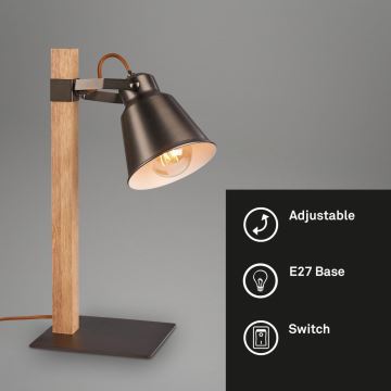 Briloner 7406-014 - Stolná lampa TALE 1xE27/25W/230V hnedá