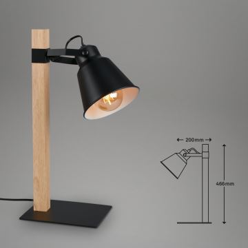 Briloner 7406-015 - Stolná lampa TALE 1xE27/25W/230V čierna