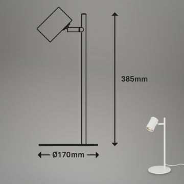 Briloner 7408-016 - Stolná lampa RETRO 1xGU10/9W/230V biela