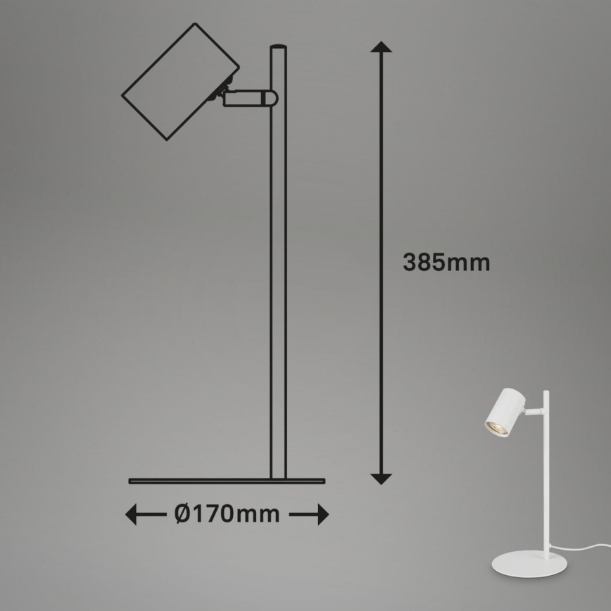 Briloner 7408-016 - Stolná lampa RETRO 1xGU10/9W/230V biela