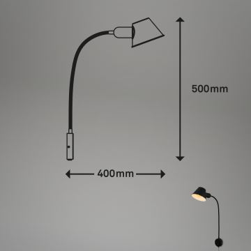 Briloner - Nástenná lampa BRELLO 1xE27/10W/230V