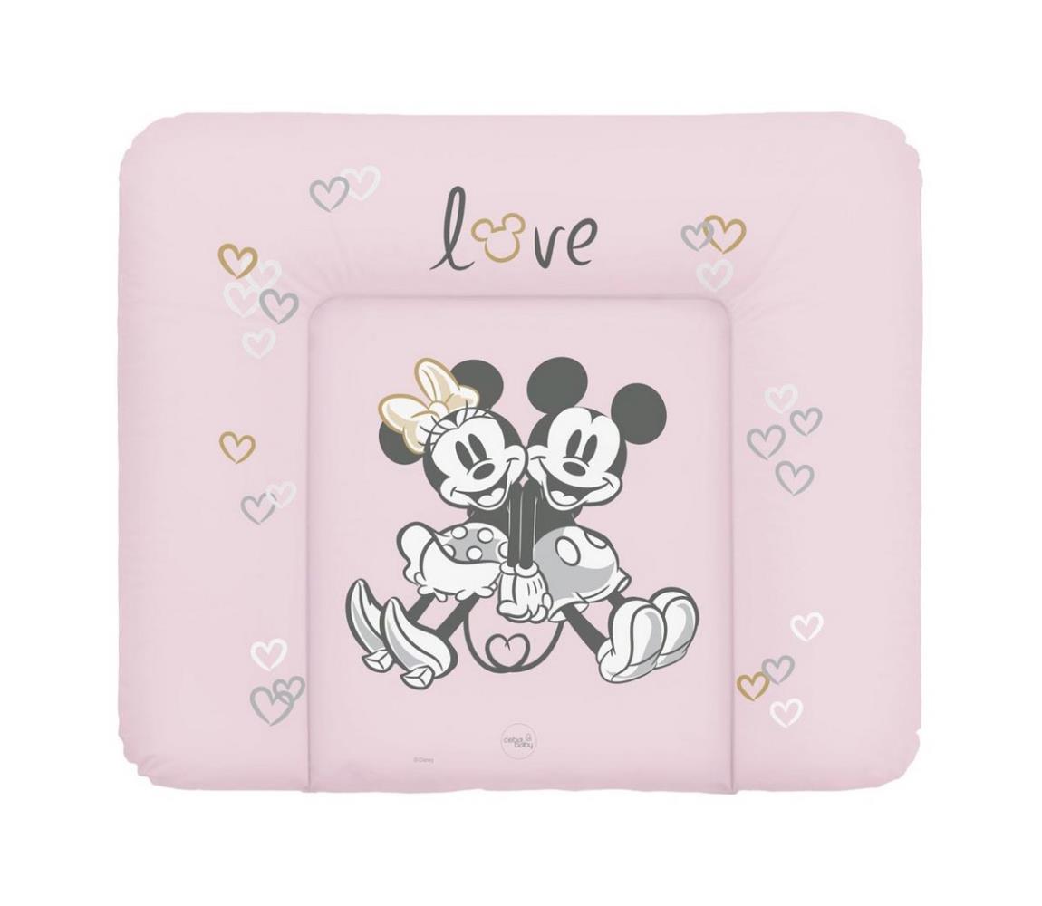 Obrázok CEBA Podložka prebaľovacia mäkká na komodu 85x72 Disney Minnie & Mickey Pink