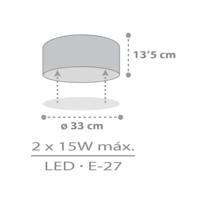 Dalber 42006E - Detské stropné svietidlo COLOR LIGHT 2xE27/15W/230V biela