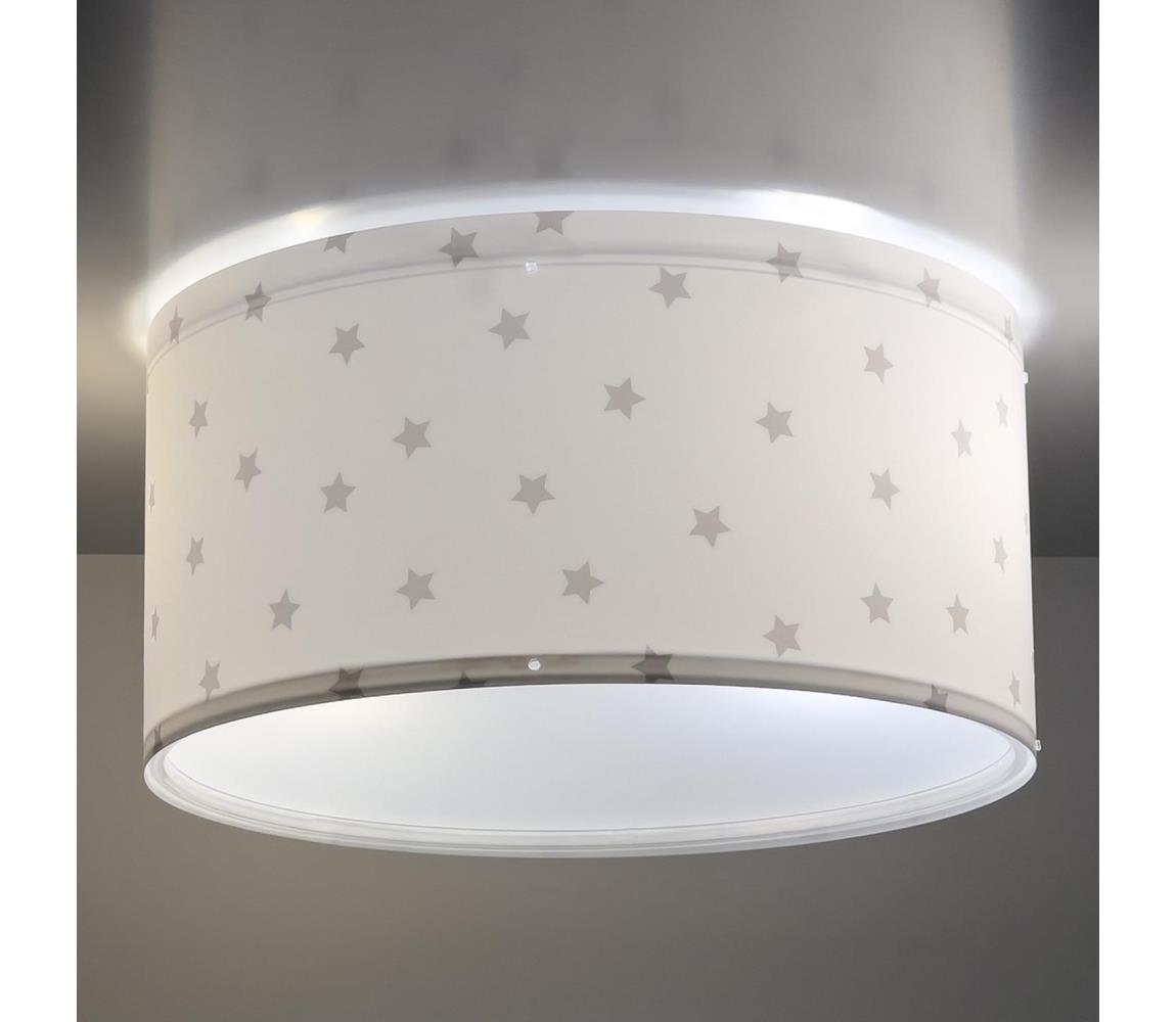 Dalber Dalber 82216B - Detské stropné svietidlo STAR LIGHT 2xE27/60W/230V biela 