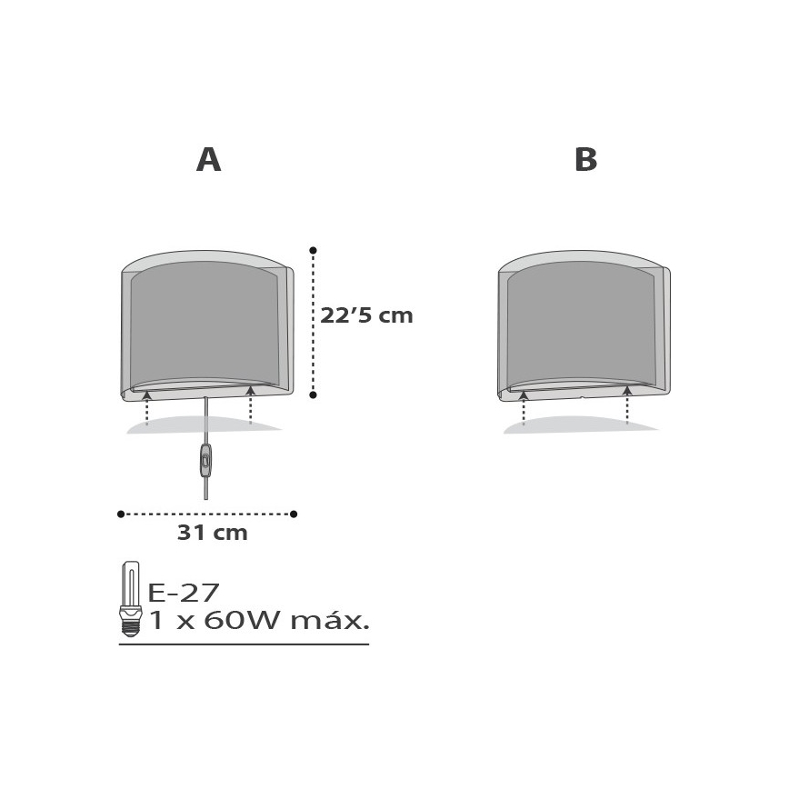 Dalber D-41418E - Detské nástenné svietidlo CLOUDS 1xE27/60W/230V