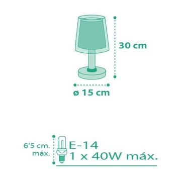 Dalber D-80221H - Detská lampička VICHY 1xE14/40W/230V