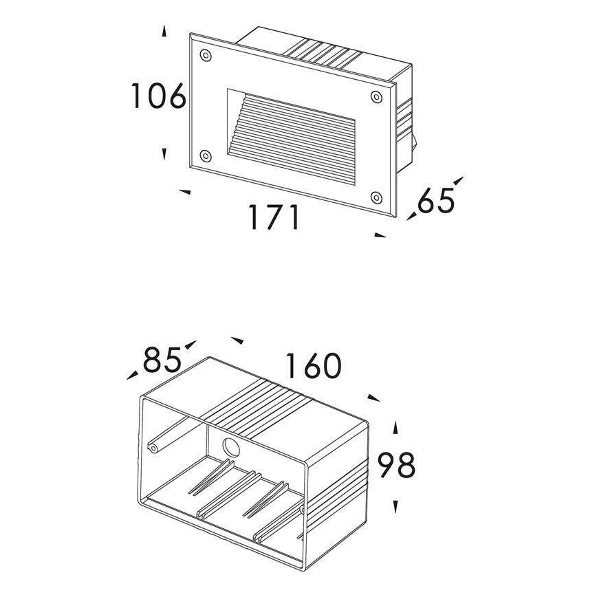 Deko-Light 100028 - Vstavané svietidlo SIDE 1xG9/40W/230V IP65